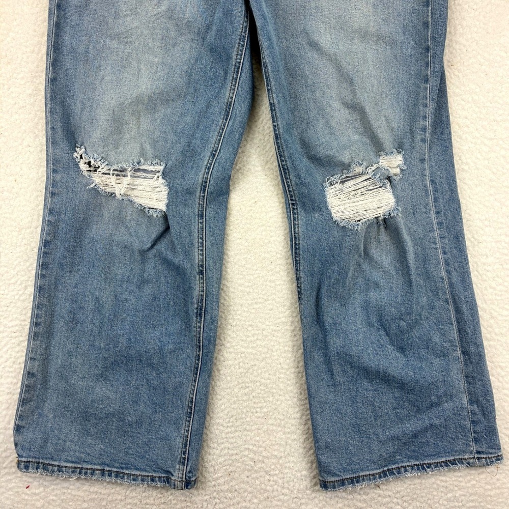 Ceros Wide Leg Ripped Distressed Jeans Women's 29 Blue High Rise Denim Pants - Picture 3 of 14